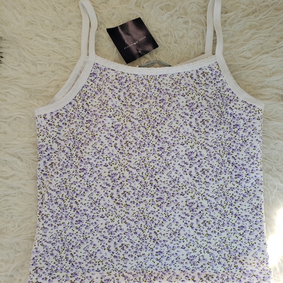 RARE Brandy Melville Purple Floral Belle Tank - Picture 4 of 4